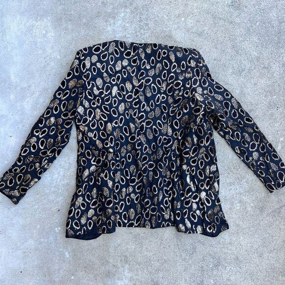 Karen Lawrence Vintage 1980s Metallic Jacket size 8 - Picture 7 of 9